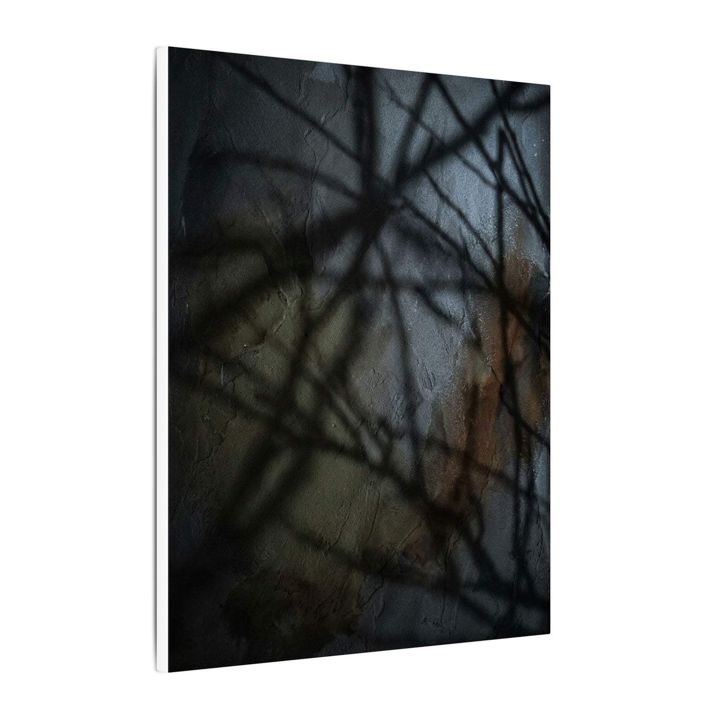 Shadow Play Dark Texture Canvas Art | Sophisticated Dark Japandi Art
