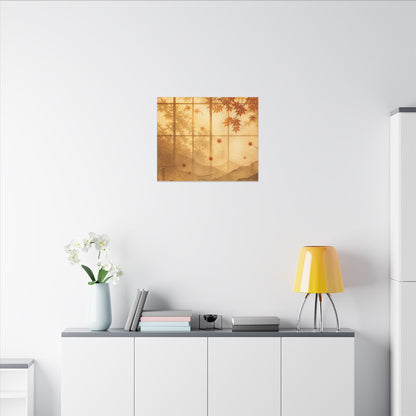 Shoji Screen Texture Canvas Art | Earthy Japandi Art