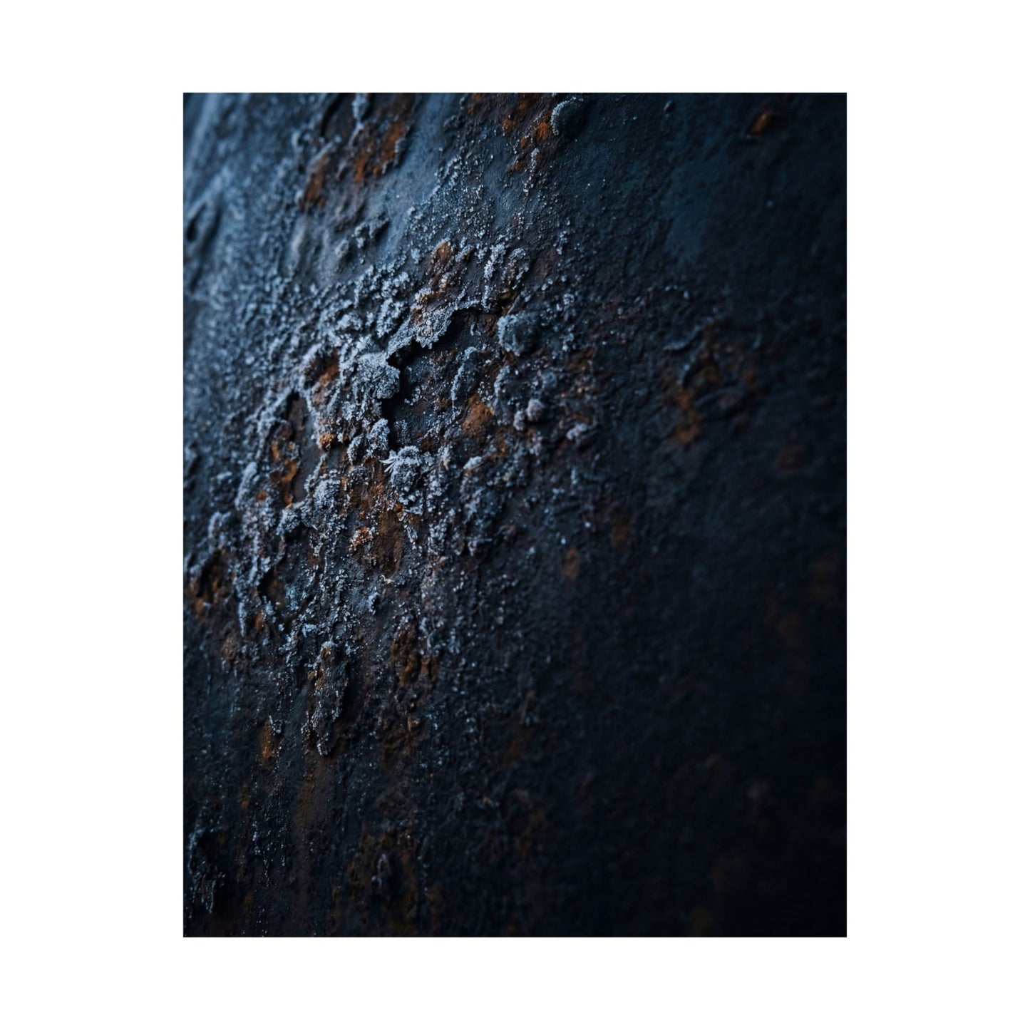 Rust Patina Wall Art Print | Winter Dark Japandi Shadow Zen Art