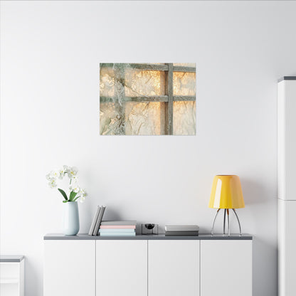 Neutral Shoji Screen Canvas Art - Watercolor Japandi