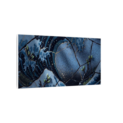 Ocean Wave Spring Canvas Art | Kintsugi Artful Design