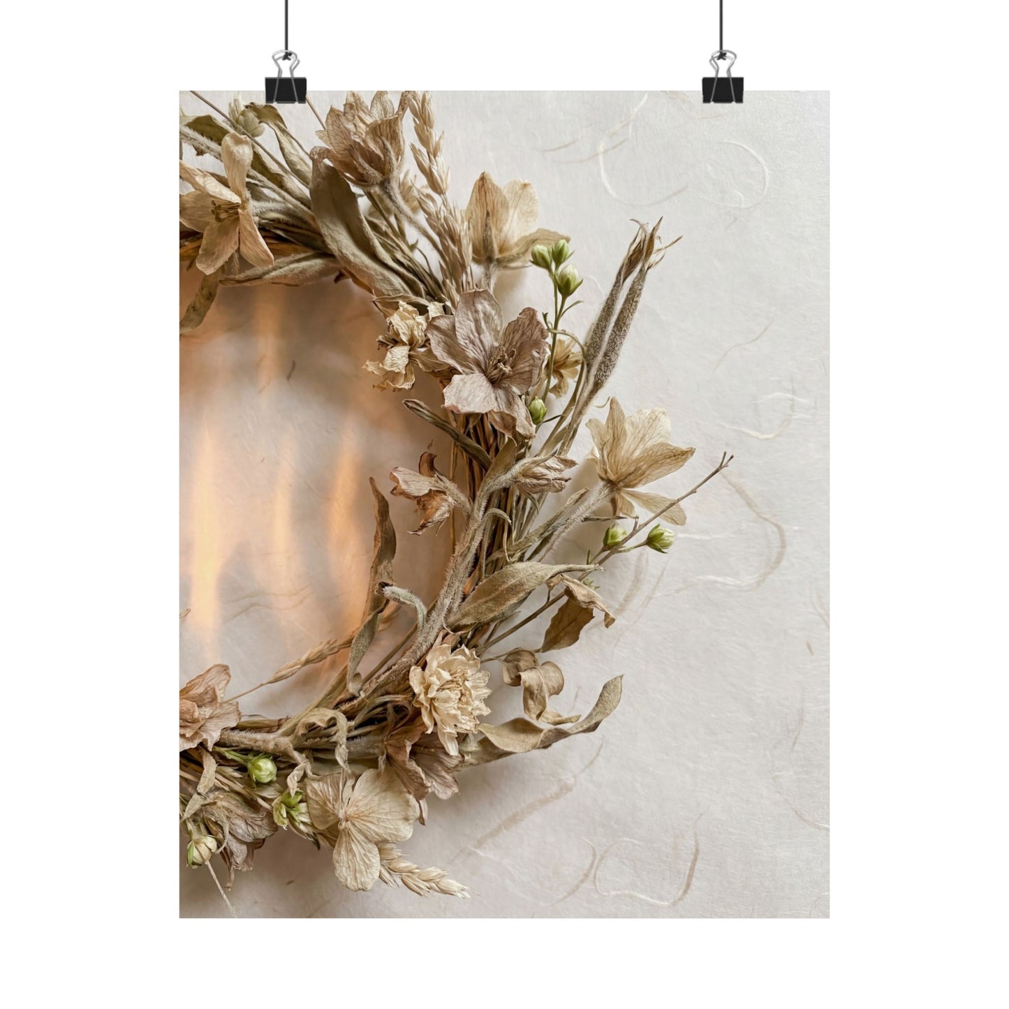 Spring Dried Flowers Japanese Pattern Wall Art Print | Warm Decor Art Print