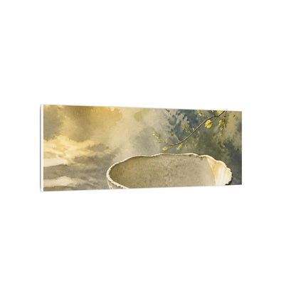 Cozy Ceramic Bowl Canvas Art - Watercolor Japandi