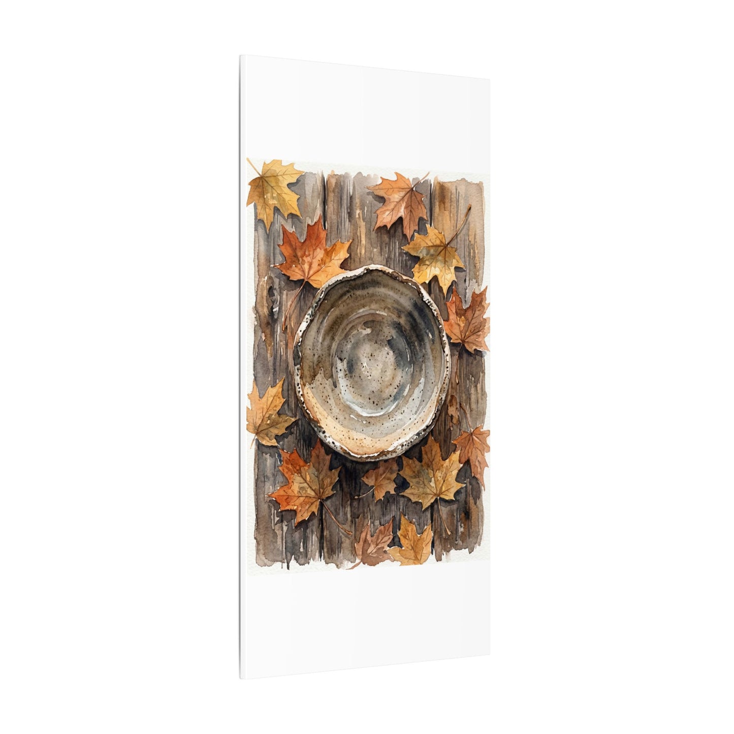 Ma Ceramic Bowl Canvas Art - Japandi Watercolor