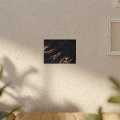Silk Drape Shadow Zen Canvas Art | Luxurious Dark Japandi Art