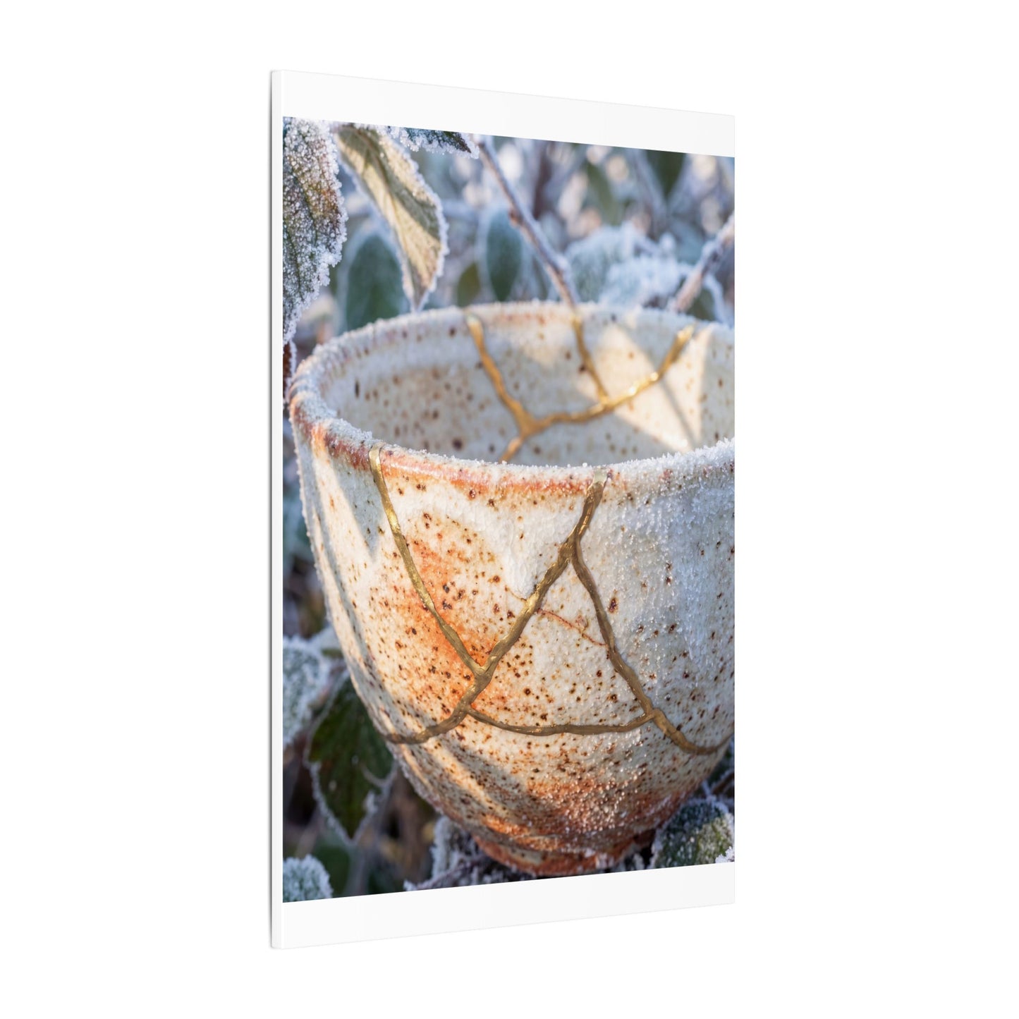 Resilient Ceramic Bowl Canvas Art - Gold Vein Kintsugi