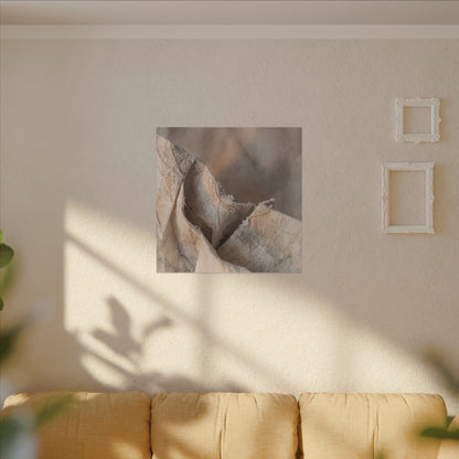 Japandi Paper Fold in Candlelight | Watercolor Canvas Art
