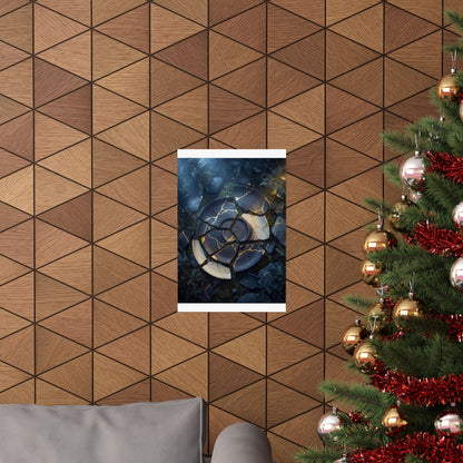 Summer Broken Pottery Gold Vein Wall Art Print | Philosophical Decor