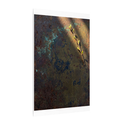 Golden Hour Rust Patina Canvas Art - Dark Japandi Ma