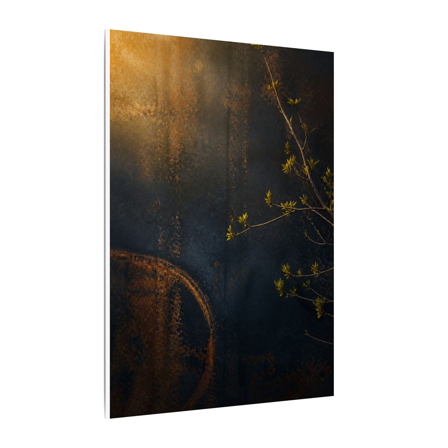 Spring Rust Patina Dark Texture Canvas Art | Moody Decor