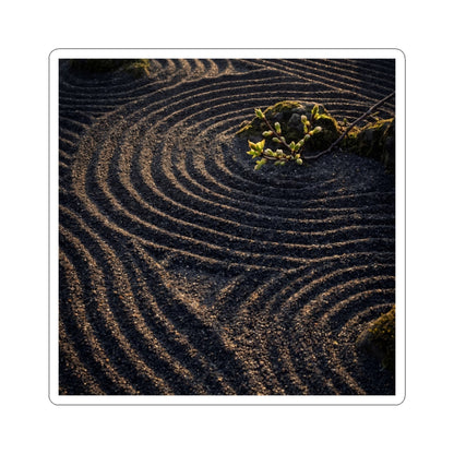 Rock Garden Spring Sticker | Dark Japandi Moody Design
