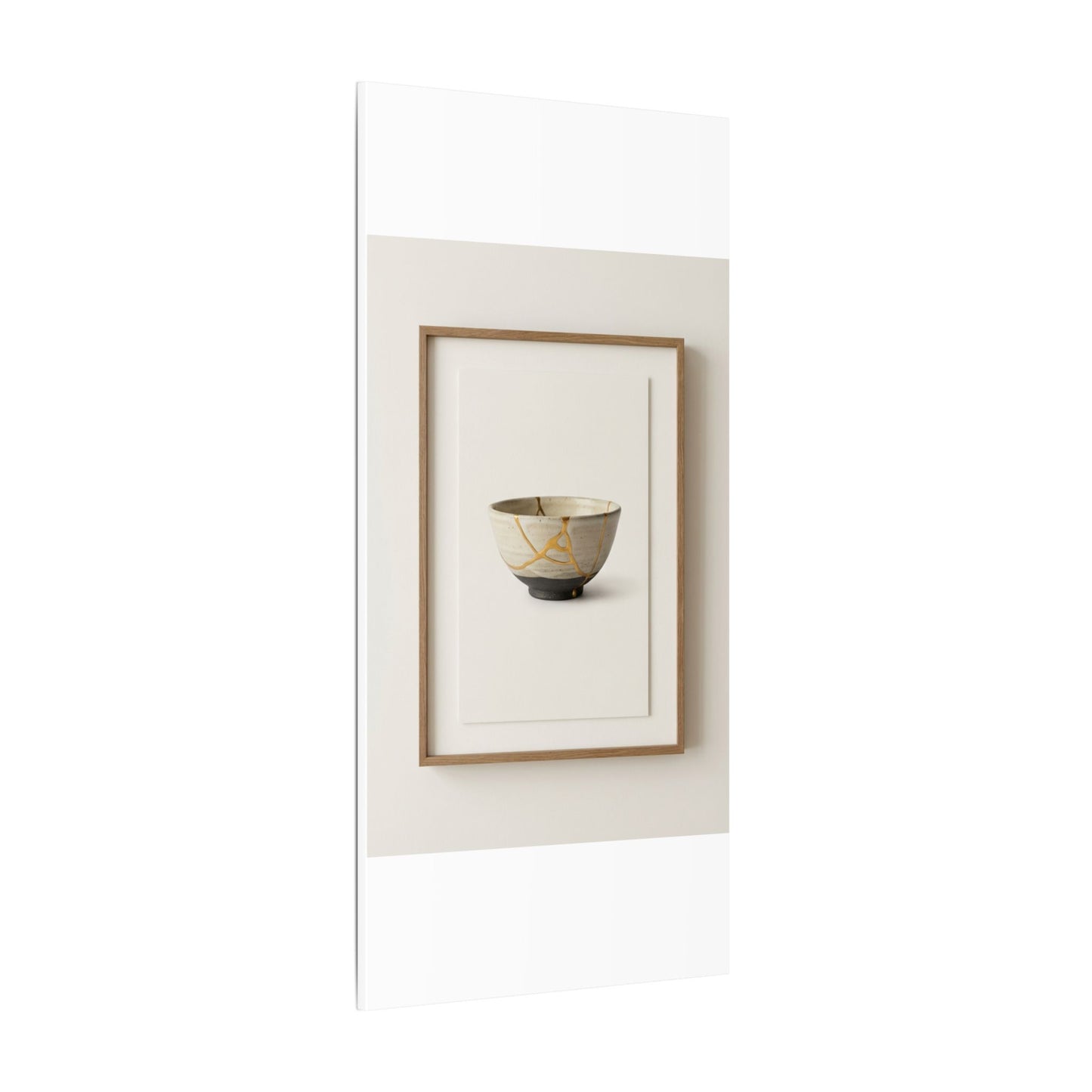 Kintsugi Charcoal Canvas Art