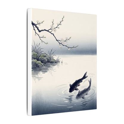 Ma Koi Pond Canvas Art - Zen Ukiyo E Inspired