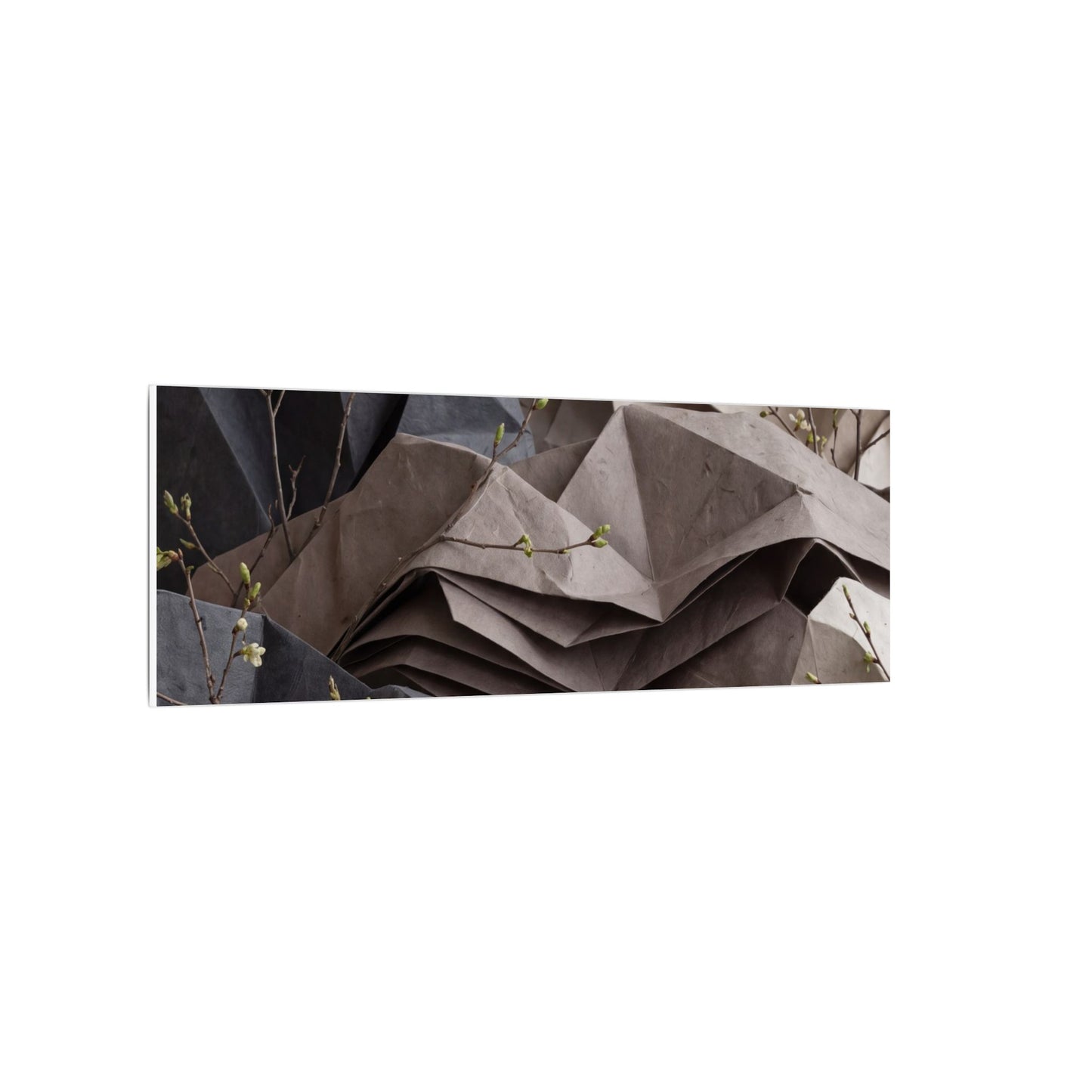 Neutral Paper Fold Canvas Art - Texture Japandi