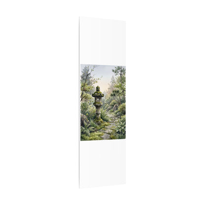 Neutral Stone Lantern Canvas Art - Watercolor Japandi