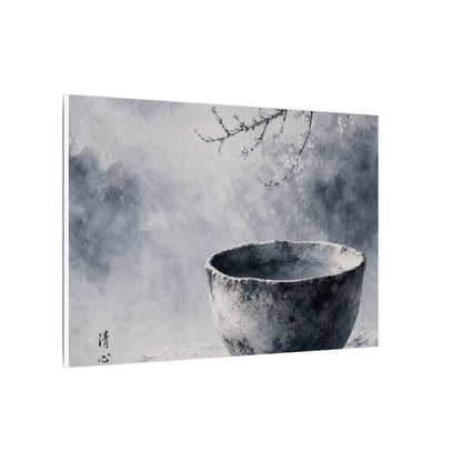 Seijaku Ceramic Bowl Canvas Art - Zen Sumi E