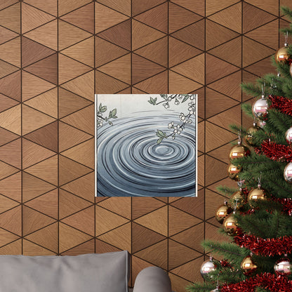 Water Ripple Spring Wall Art Print | Zen Peaceful Design