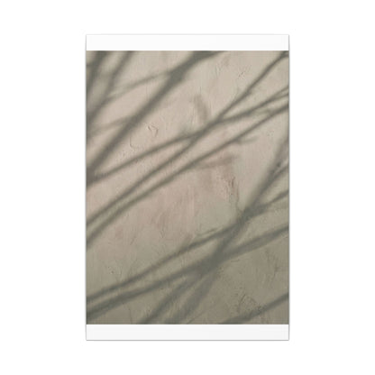 Shadow Play Japanese Pattern Canvas Art | Warm Japandi Art
