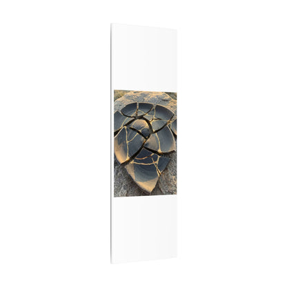 Broken Pottery Winter Canvas Art | Kintsugi Resilient Design