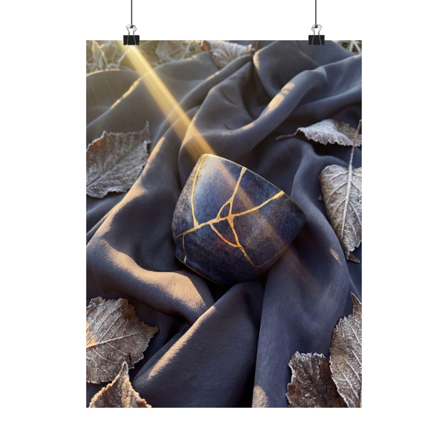 Resilient Silk Drape Wall Art Print - Gold Repair Kintsugi Art Print