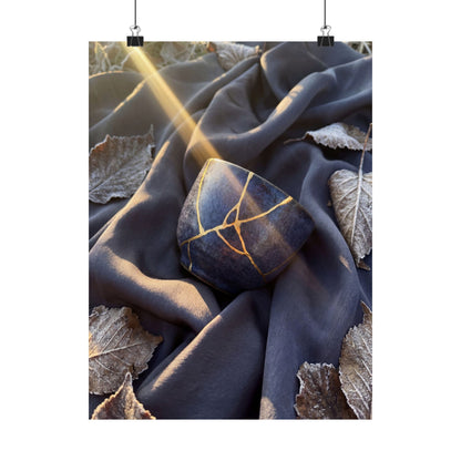 Resilient Silk Drape Wall Art Print - Gold Repair Kintsugi Art Print