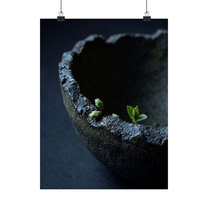 Datsuzoku Ceramic Bowl Wall Art Print - Dark Japandi Moody Minimal Art Print