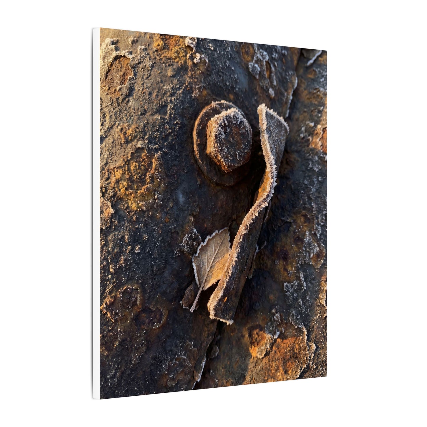 Moody Rust Patina Canvas Art - Moody Minimal Dark Japandi
