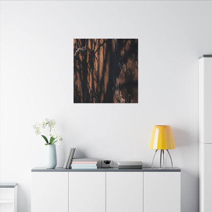 Golden Hour Shadow Play Canvas Art - Dark Japandi Fukinsei