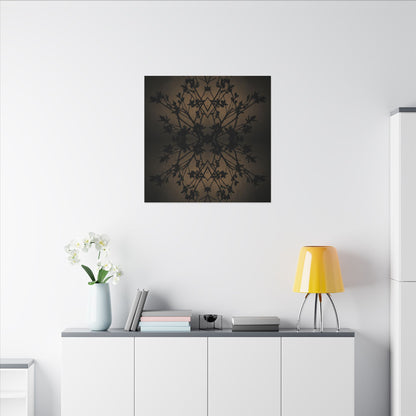 Golden Hour Shadow Play Canvas Art - Dark Japandi Seijaku