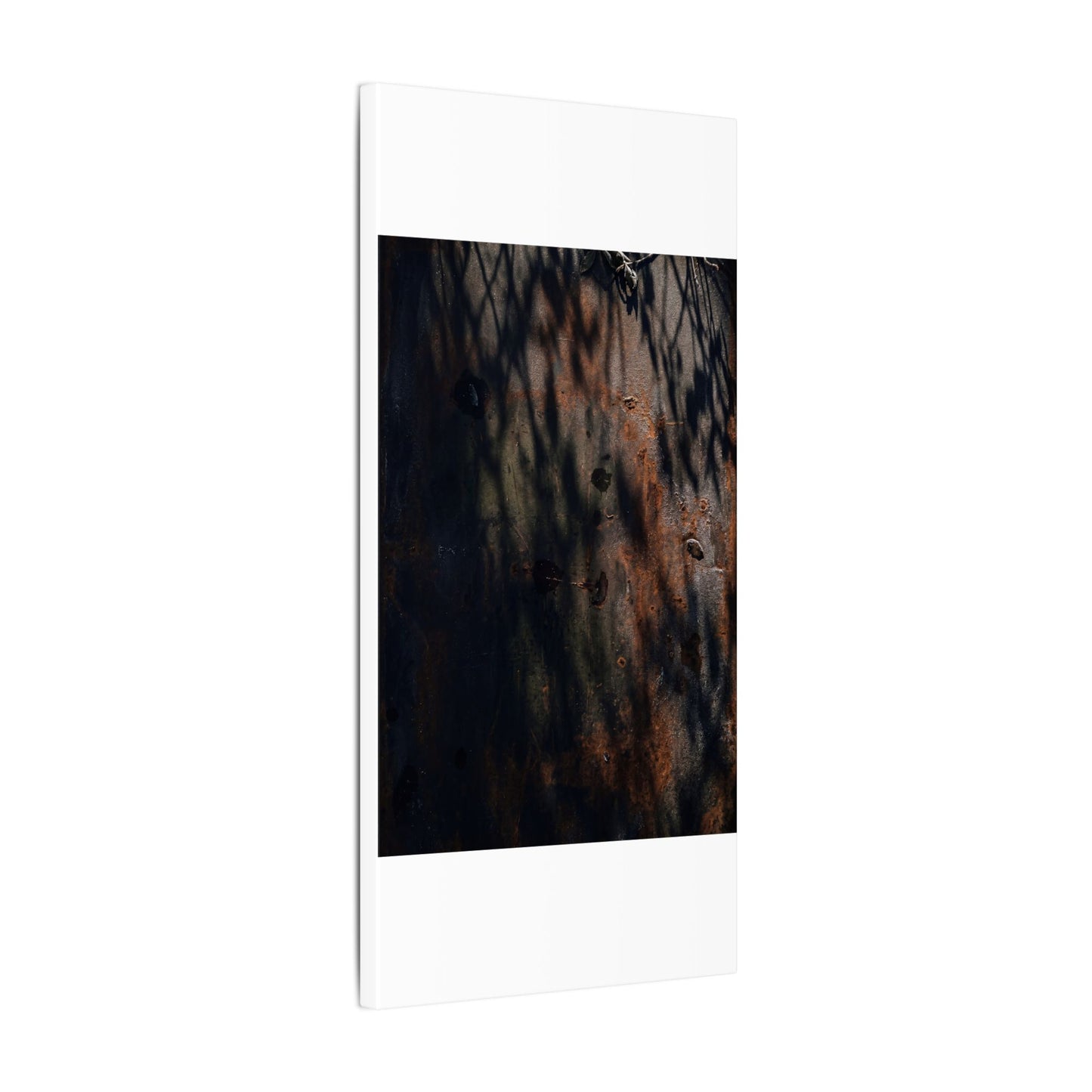 Rust Patina Shadow Zen Canvas Art | Luxurious Dark Japandi Art