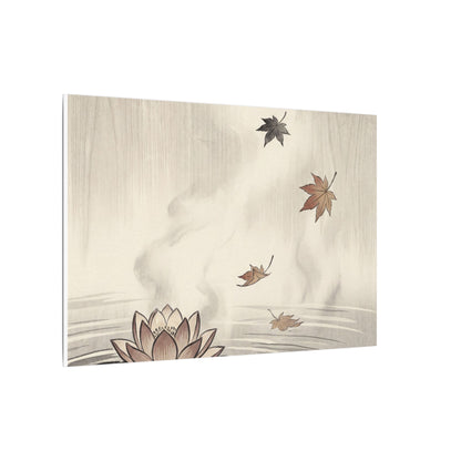 Lotus Flower Canvas Art | Autumn Zen Ukiyo E Inspired Art