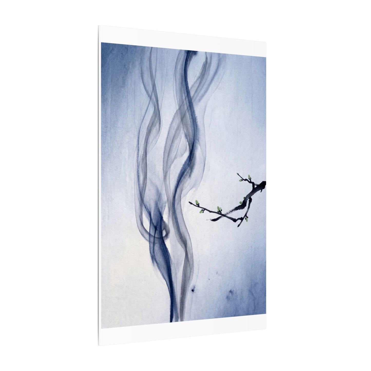 Incense Smoke Spring Canvas Art | Zen Tranquil Design