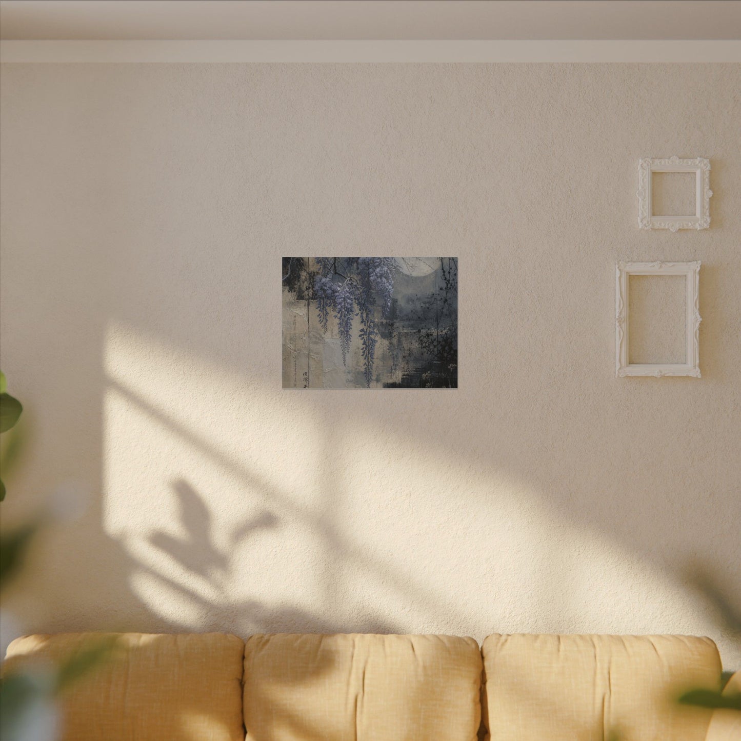 Winter Wisteria Texture Canvas Art | Elegant Decor