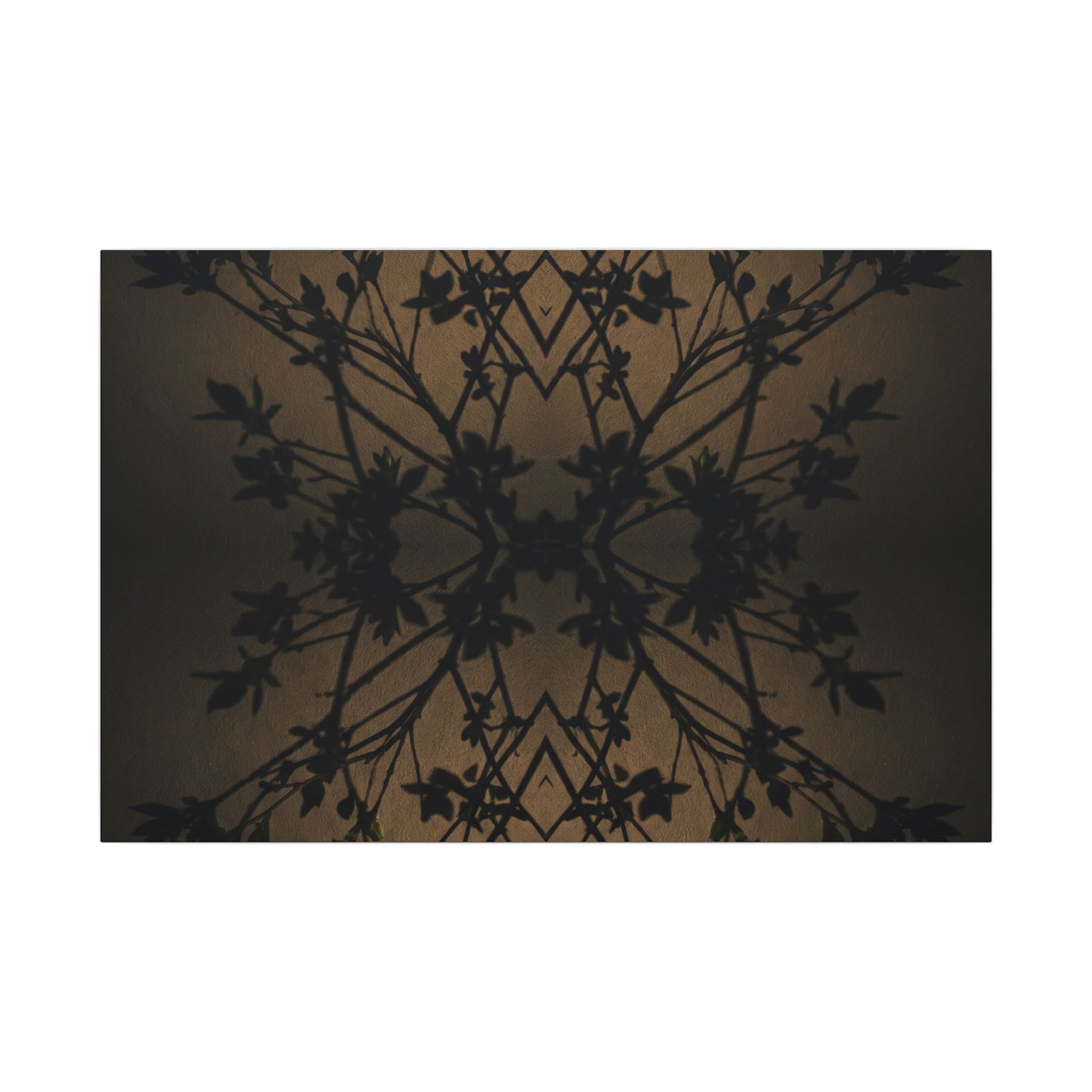Golden Hour Shadow Play Canvas Art - Dark Japandi Seijaku