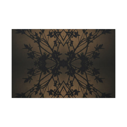 Golden Hour Shadow Play Canvas Art - Dark Japandi Seijaku