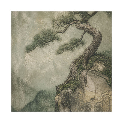 Fukinsei Pine Tree Canvas Art - Japandi Texture