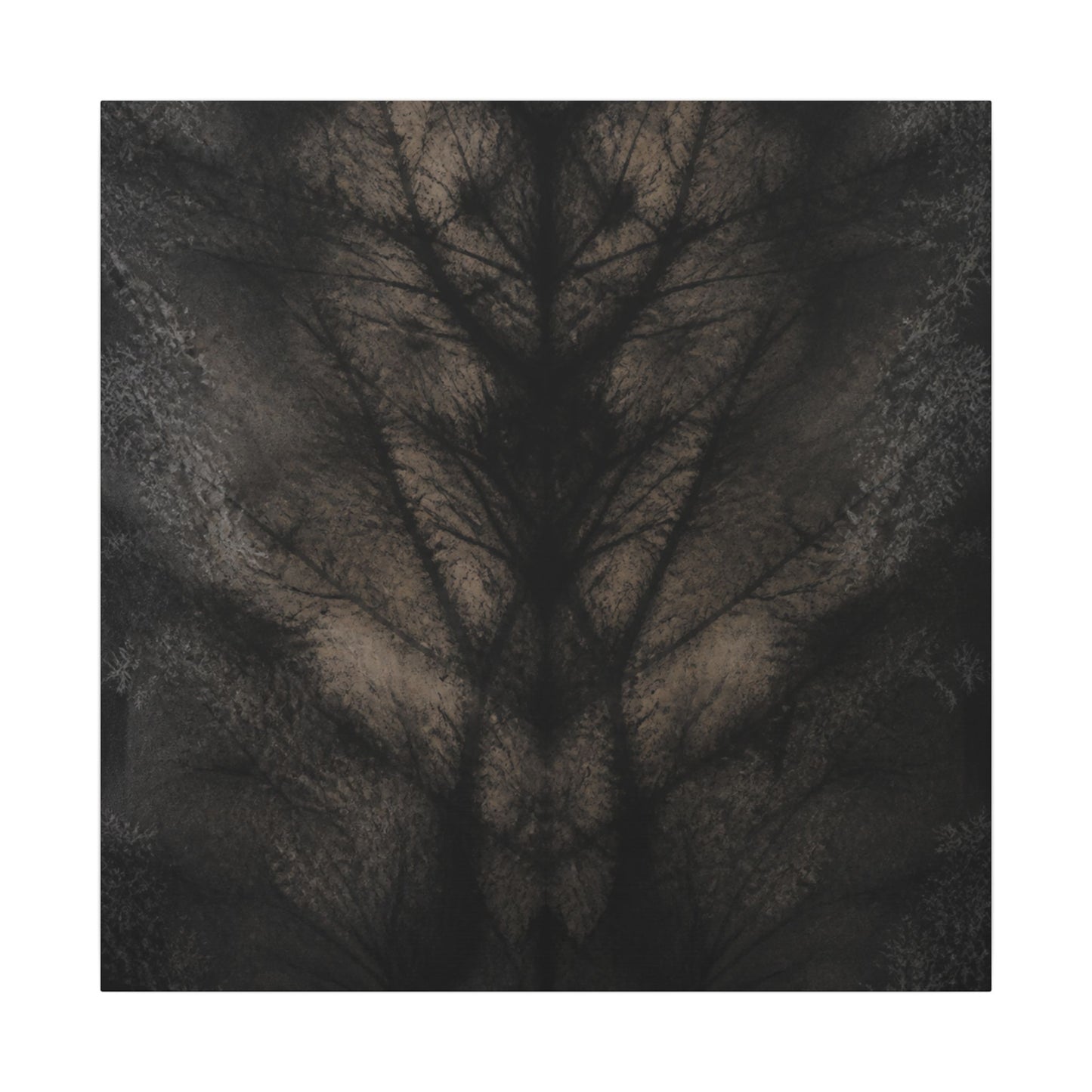 Seijaku Shadow Play Canvas Art - Dark Japandi Charcoal Ink