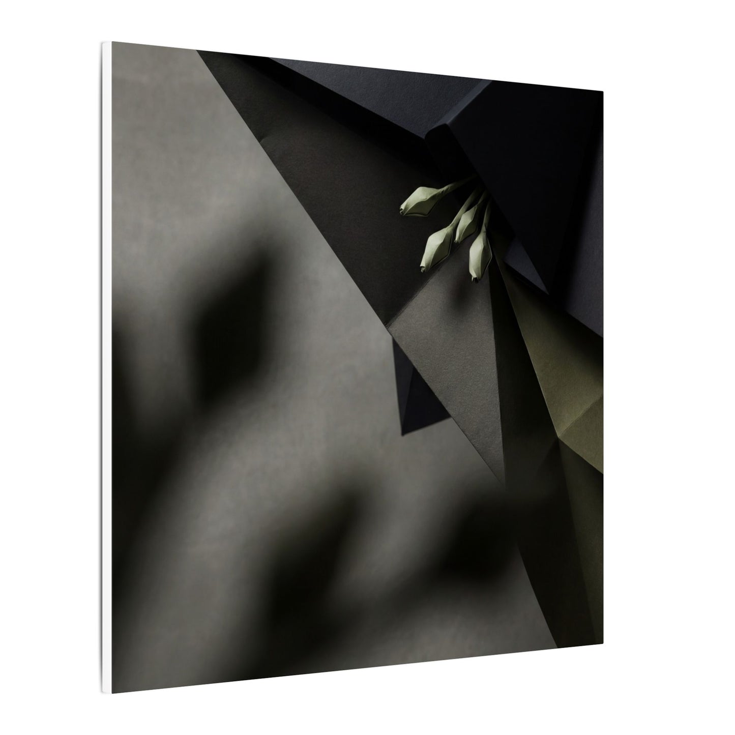 Paper Fold Moody Minimal Canvas Art | Luxurious Dark Japandi Art