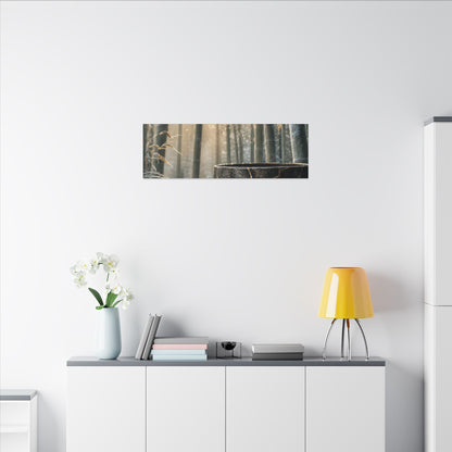 Fukinsei Bamboo Grove Canvas Art - Kintsugi Gold Repair