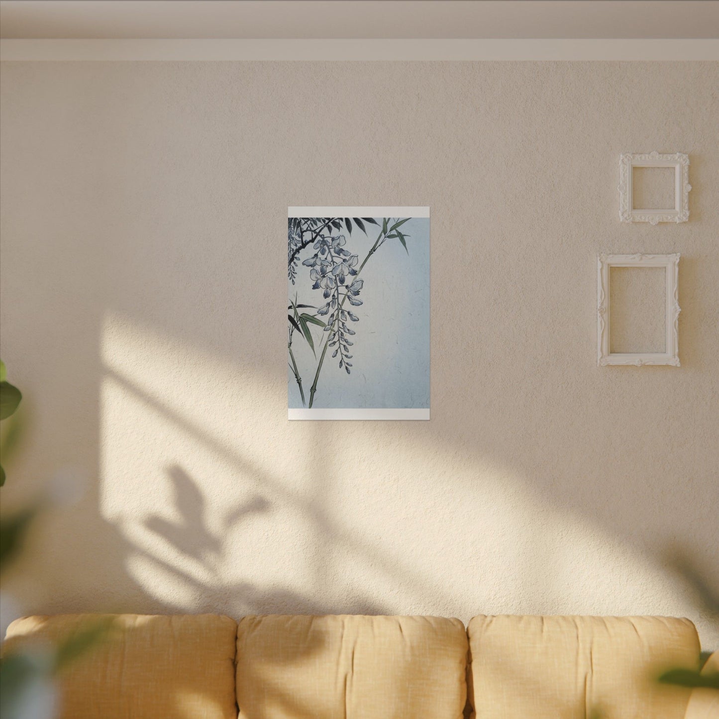 Zen Wisteria in Moonlight | Ukiyo E Inspired Canvas Art