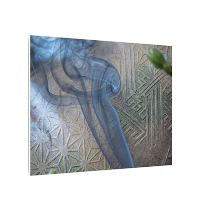 Spring Incense Smoke Japanese Pattern Canvas Art | Neutral Decor