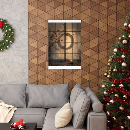 Shoji Screen Wall Art Print | Autumn Japandi Texture Art