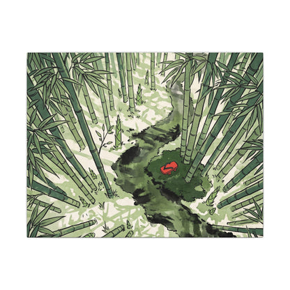 Peaceful Bamboo Grove Canvas Art - Ukiyo E Inspired Zen