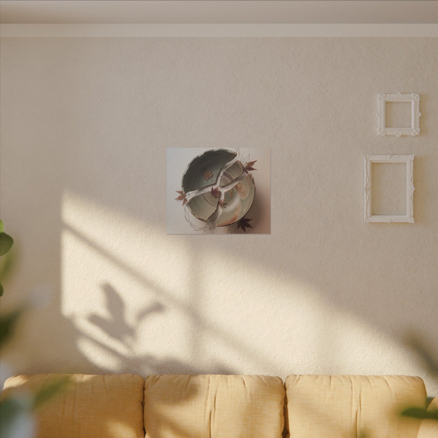 Dawn Ceramic Bowl Canvas Art - Japandi Fukinsei