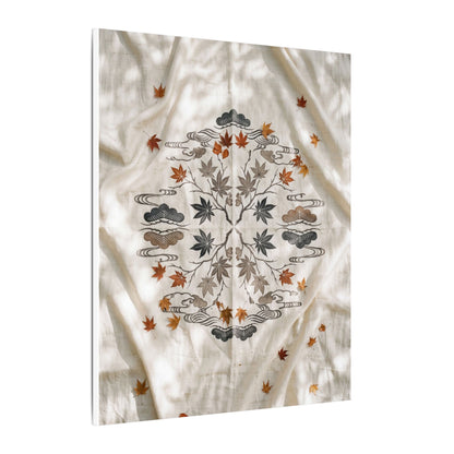 Elegant Silk Drape Canvas Art - Japanese Pattern Japandi