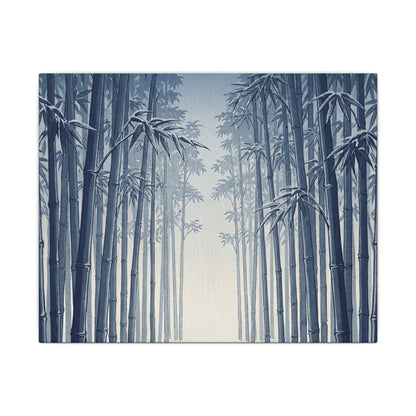 Bamboo Grove Canvas Art | Winter Zen Ukiyo E Inspired Art
