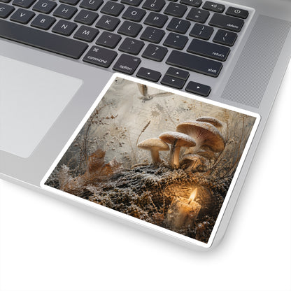 Wild Mushrooms Texture Sticker | Neutral Japandi Art