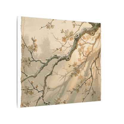 Cherry Blossom Canvas Art | Winter Japandi Japanese Pattern Art