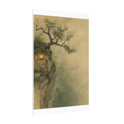 Spring Pine Tree Minimal Line Canvas Art | Earthy Decor