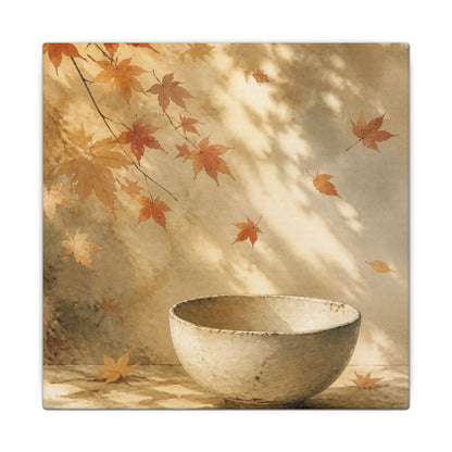 Japandi Ceramic Bowl in Dappled | Watercolor Canvas Art